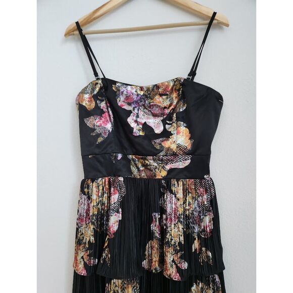 Dress the Population Libby Metallic Floral Strapless Cocktail Minidress | Size M - Picture 4 of 9